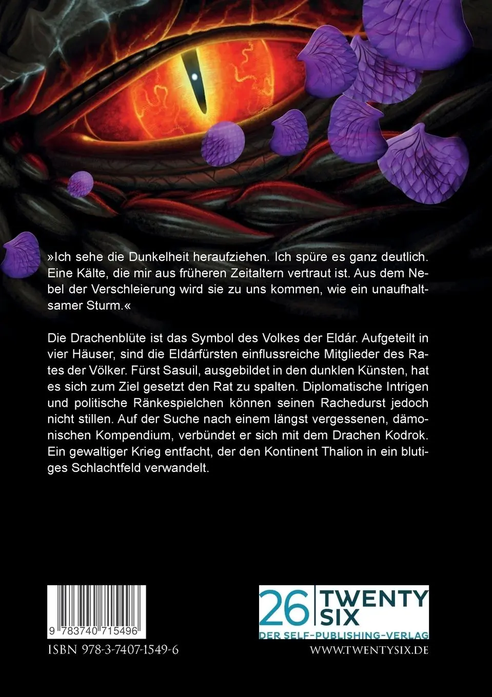 Rückseite: 9783740715496 | Drachenblüte | Der dunkle Aufstieg | Andrew J. Ronin | Taschenbuch