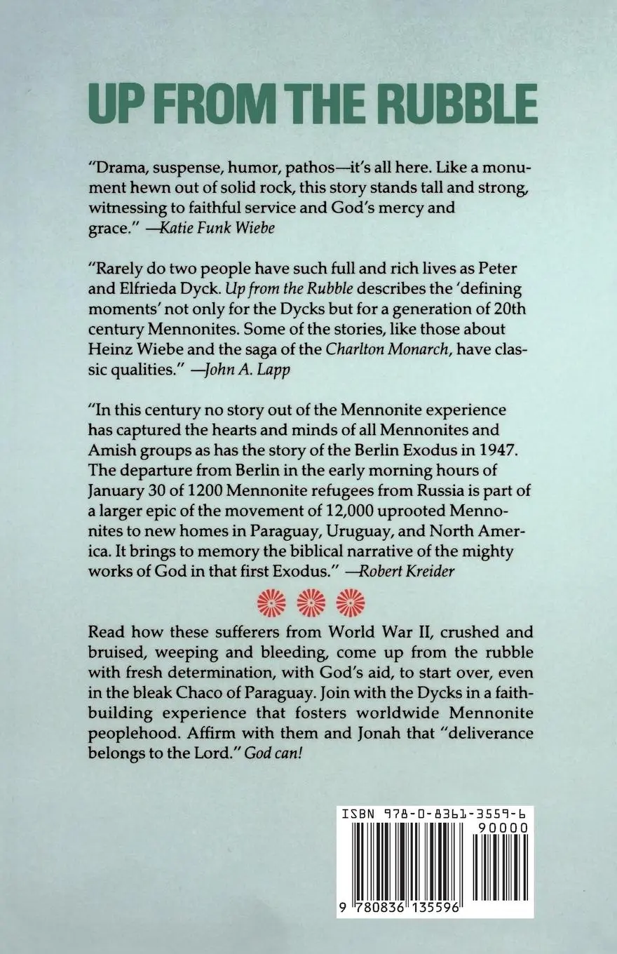 Rückseite: 9780836135596 | Up from the Rubble | Peter Dyck (u. a.) | Taschenbuch | Englisch