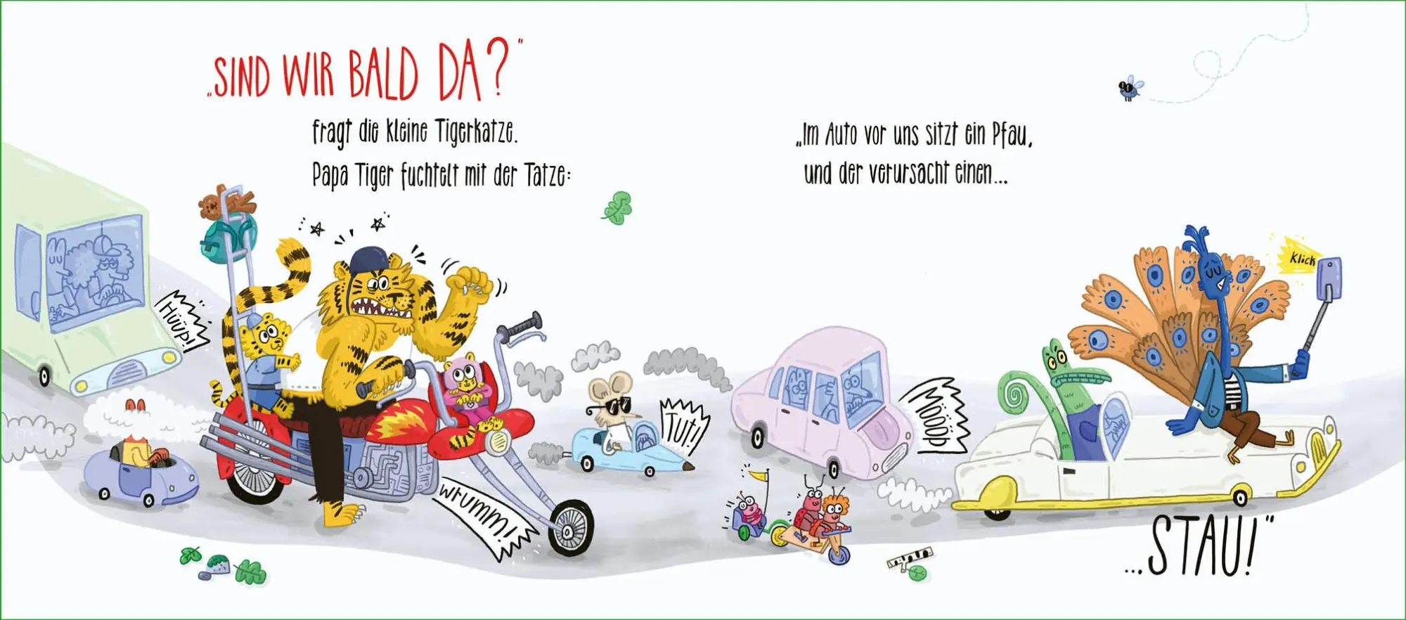 Bild: 9783423765596 | Sind wir bald da? Kroko, Fuchs und Pfau - alle stehen im Stau | Buch