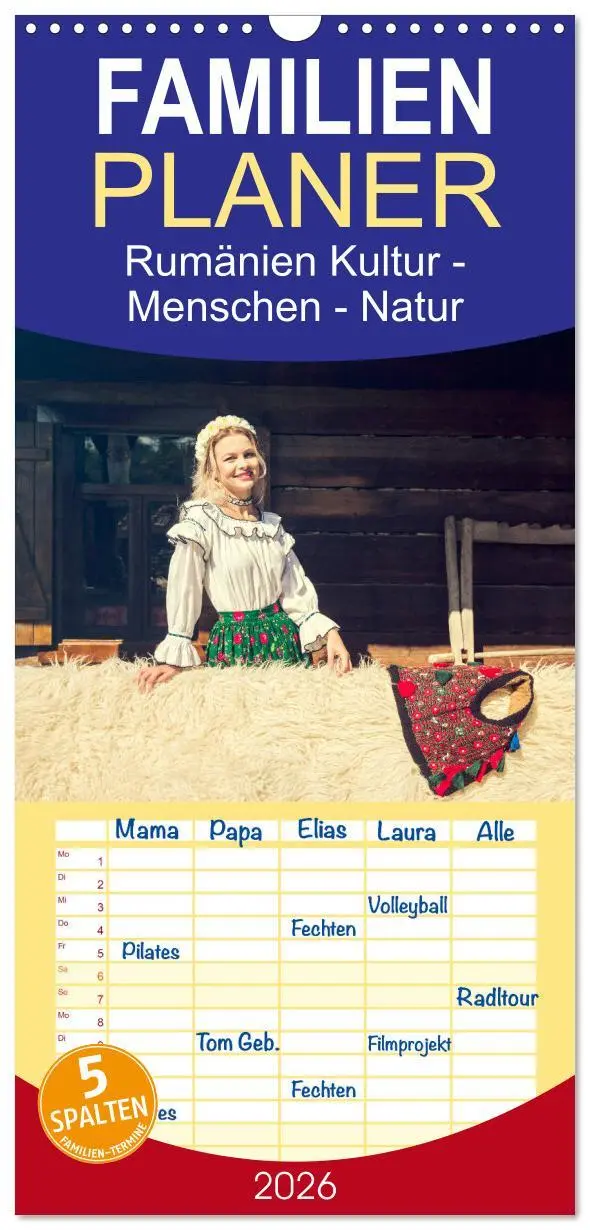 Cover: 9783516515596 | Familienplaner 2026 - Rumänien Kultur - Menschen - Natur mit 5...