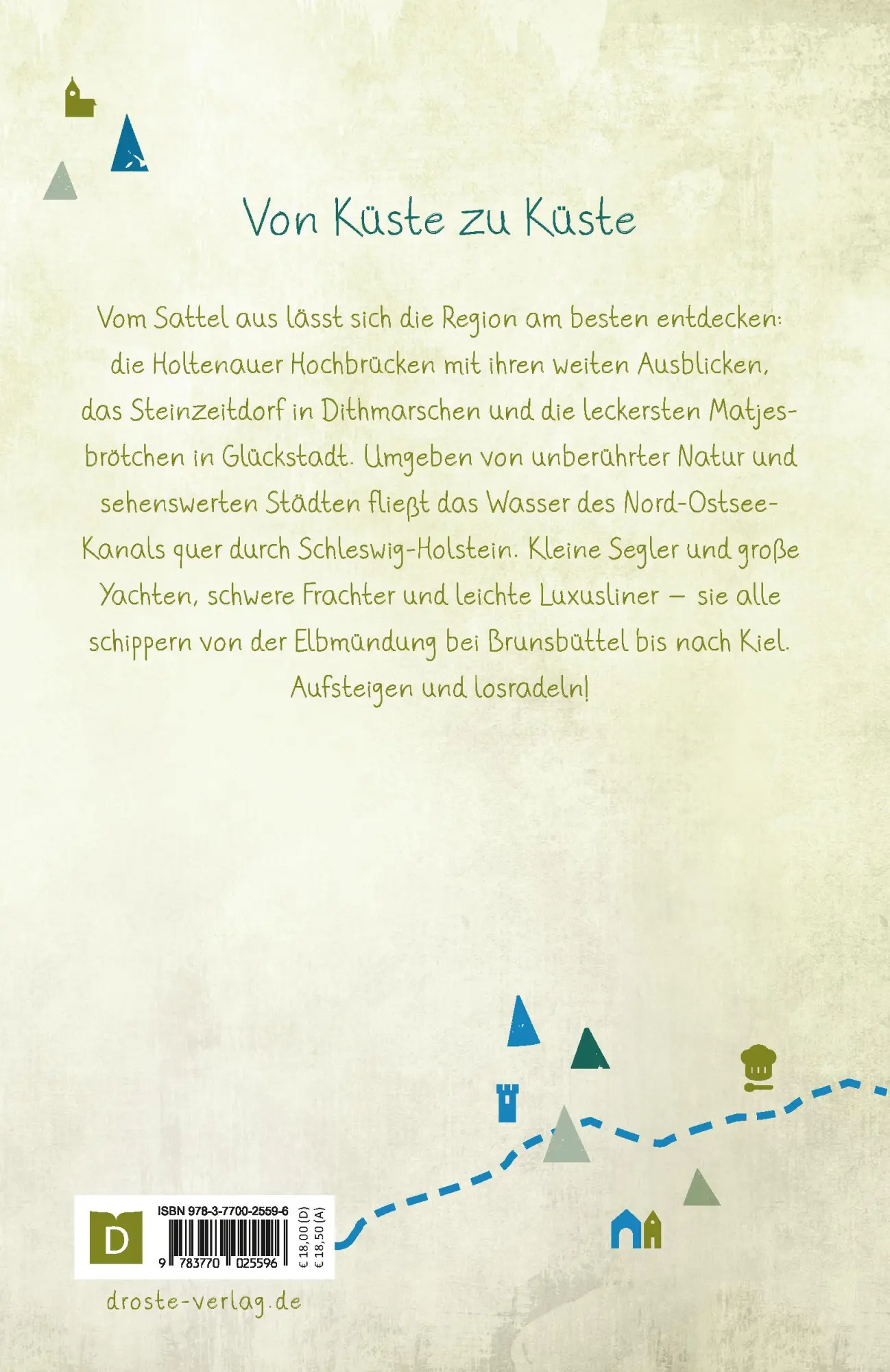 Rückseite: 9783770025596 | Nord-Ostsee-Kanal. Radeln für die Seele | Wohlfühltouren | Lachenmann
