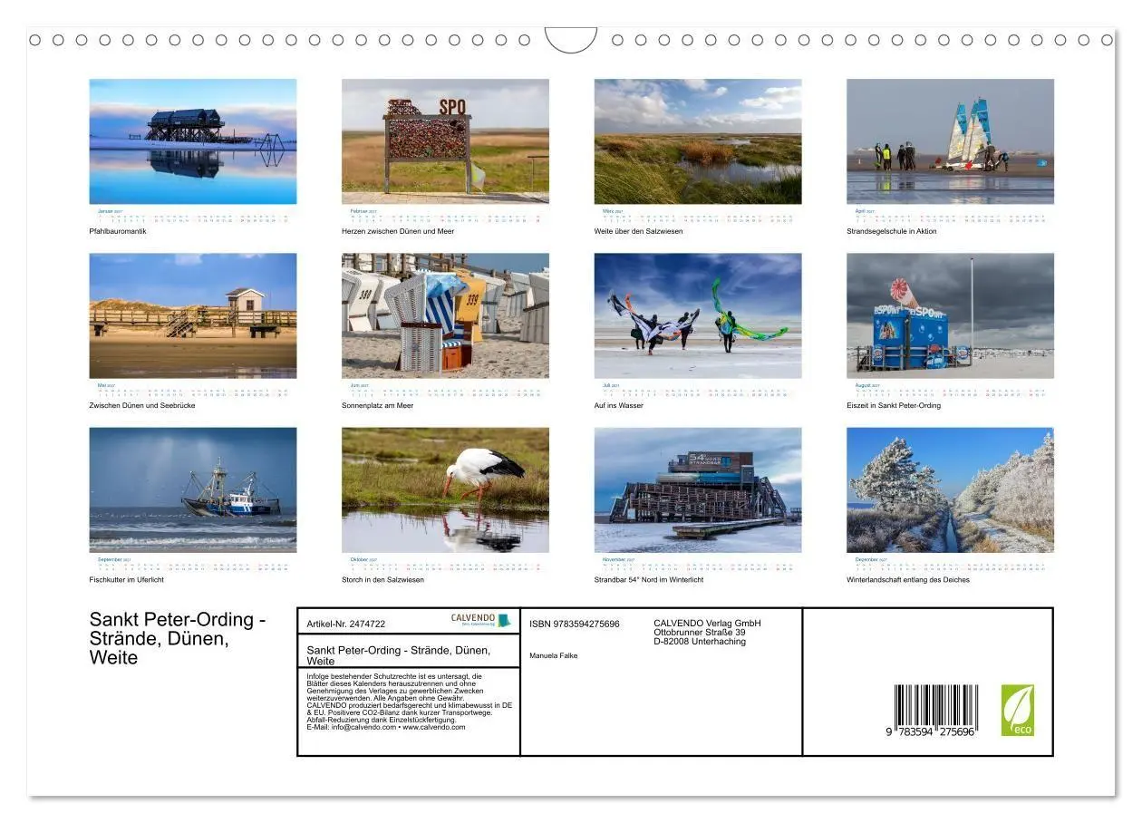 Bild: 9783594275696 | Sankt Peter-Ording - Strände, Dünen, Weite (Wandkalender 2027 DIN...
