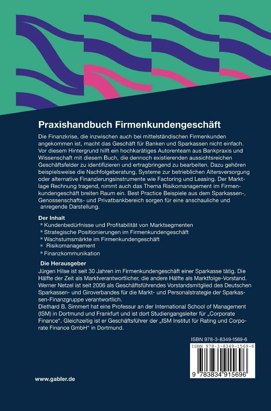 Rückseite: 9783834915696 | Praxishandbuch Firmenkundengeschäft | Jürgen Hilse (u. a.) | Buch