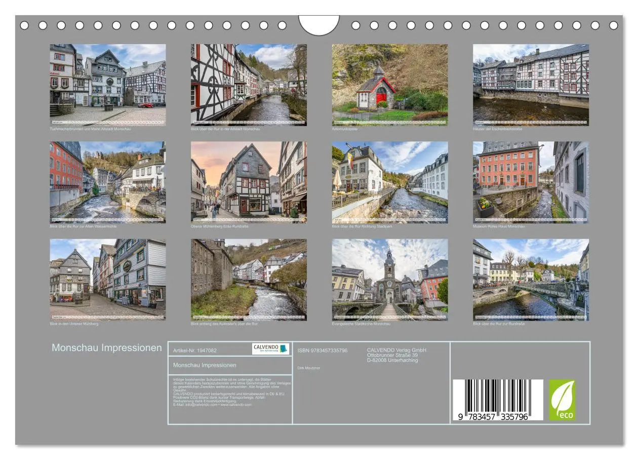 Bild: 9783457335796 | Monschau Impressionen (Wandkalender 2026 DIN A4 quer), CALVENDO...