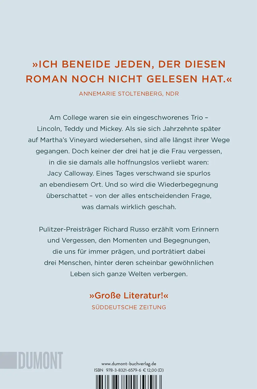 Rückseite: 9783832165796 | Jenseits der Erwartungen | Roman | Richard Russo | Taschenbuch | 2021