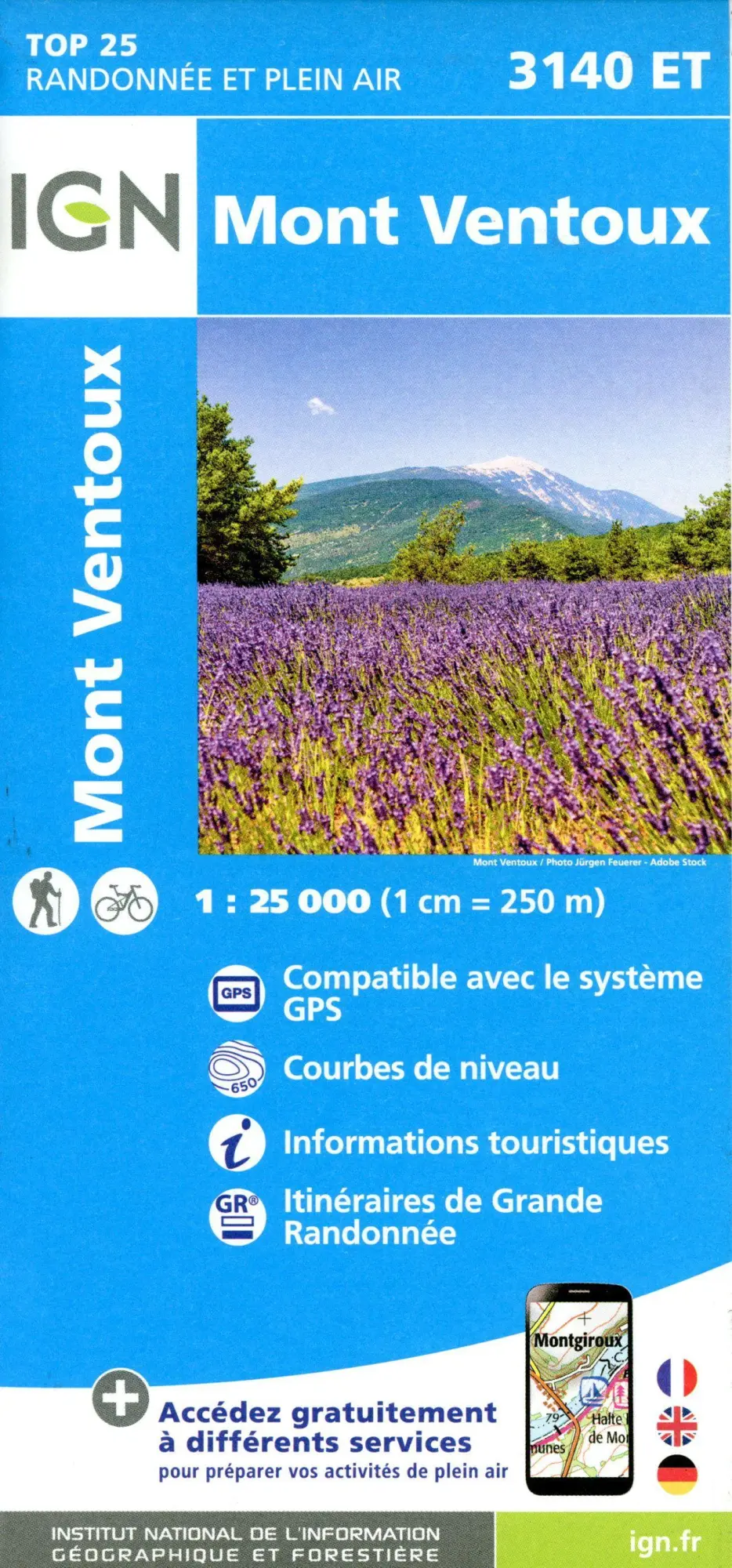 Cover: 9782758555896 | 3140ET Mont Ventoux | 1:25000 | (Land-)Karte | Französisch | 2024