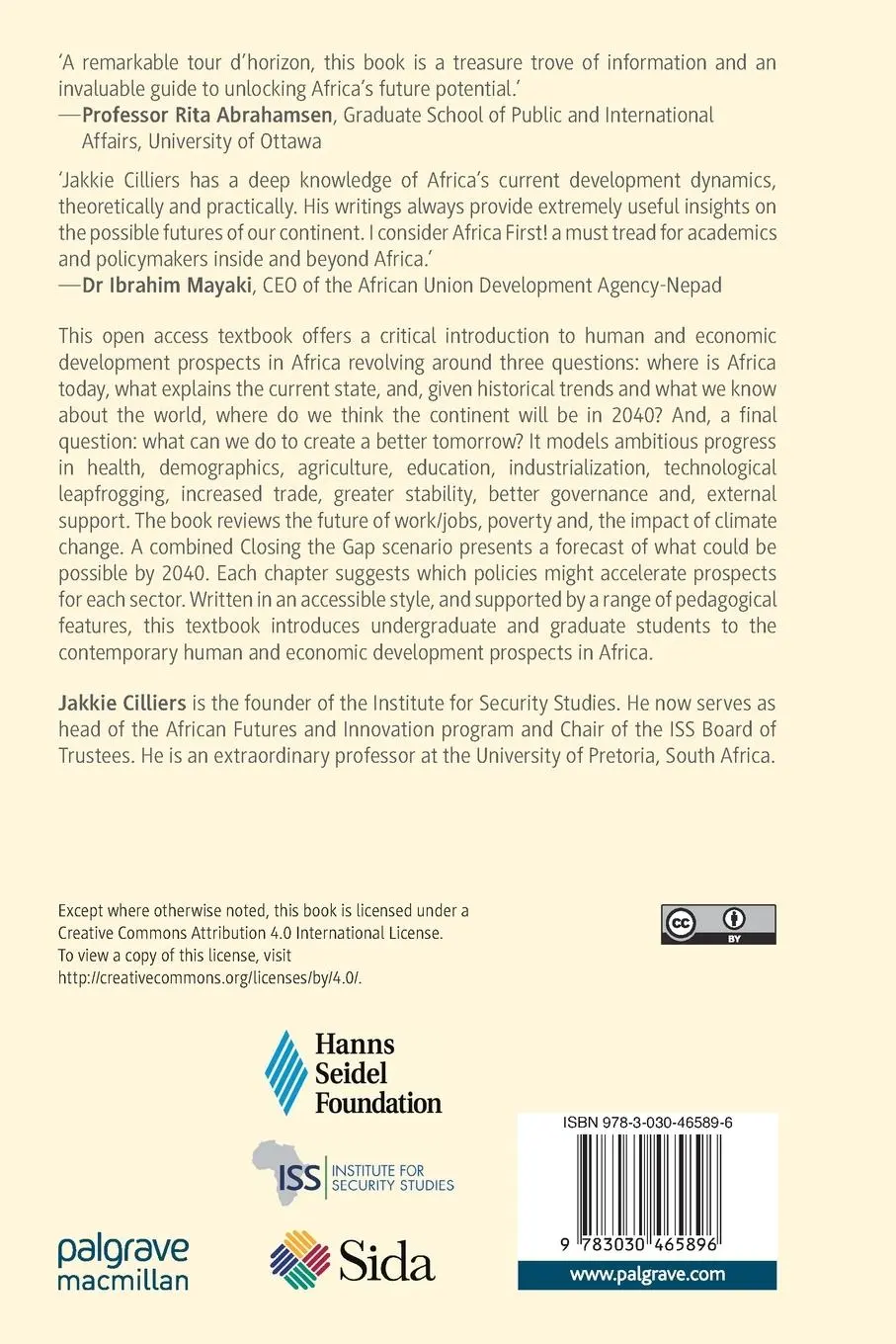 Rückseite: 9783030465896 | The Future of Africa | Challenges and Opportunities | Jakkie Cilliers
