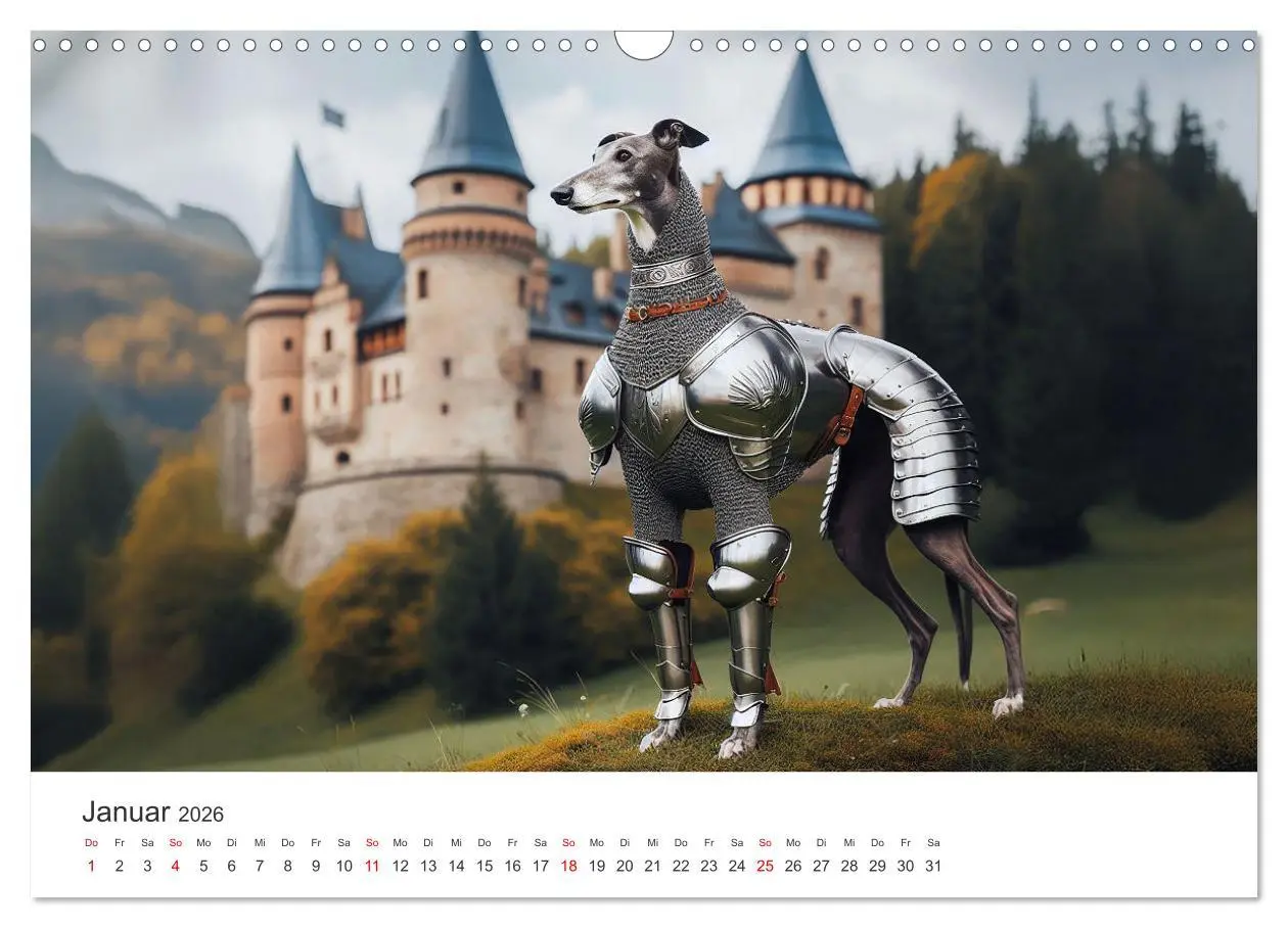 Bild: 9783457255896 | Funny Greyhounds - Windhunde mal anders (Wandkalender 2026 DIN A3...