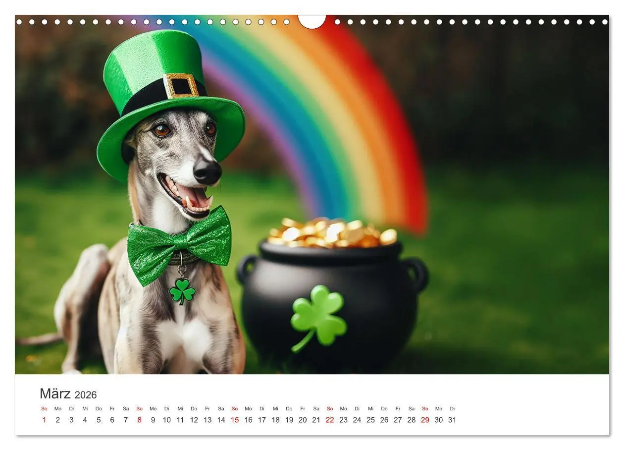 Bild: 9783457255896 | Funny Greyhounds - Windhunde mal anders (Wandkalender 2026 DIN A3...