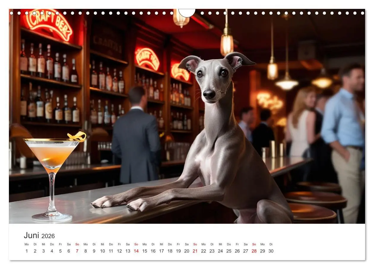 Bild: 9783457255896 | Funny Greyhounds - Windhunde mal anders (Wandkalender 2026 DIN A3...