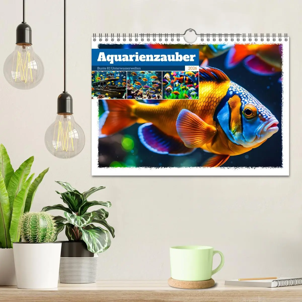 Bild: 9783457325896 | Aquarienzauber - Bunte KI Unterwasserwelten (Wandkalender 2026 DIN...