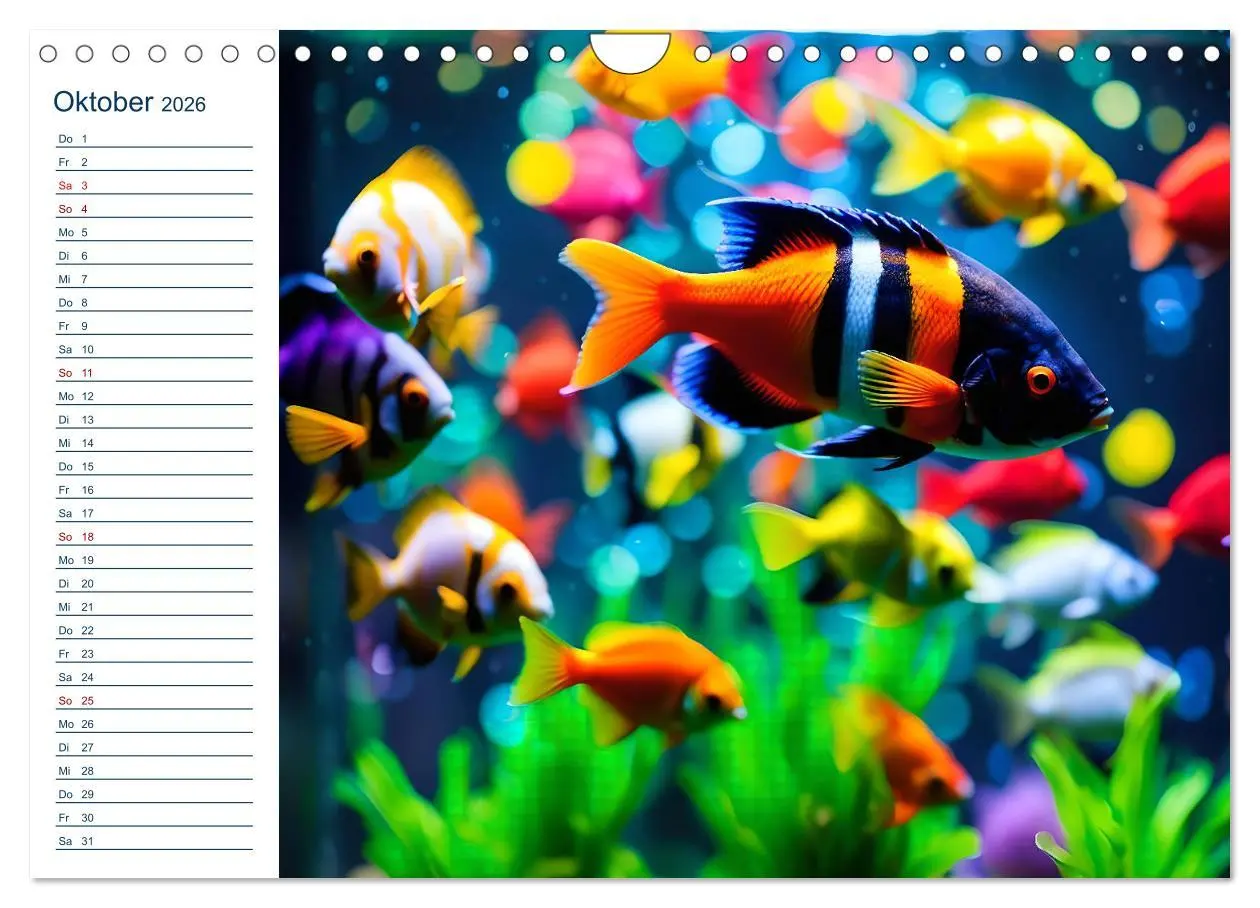 Bild: 9783457325896 | Aquarienzauber - Bunte KI Unterwasserwelten (Wandkalender 2026 DIN...