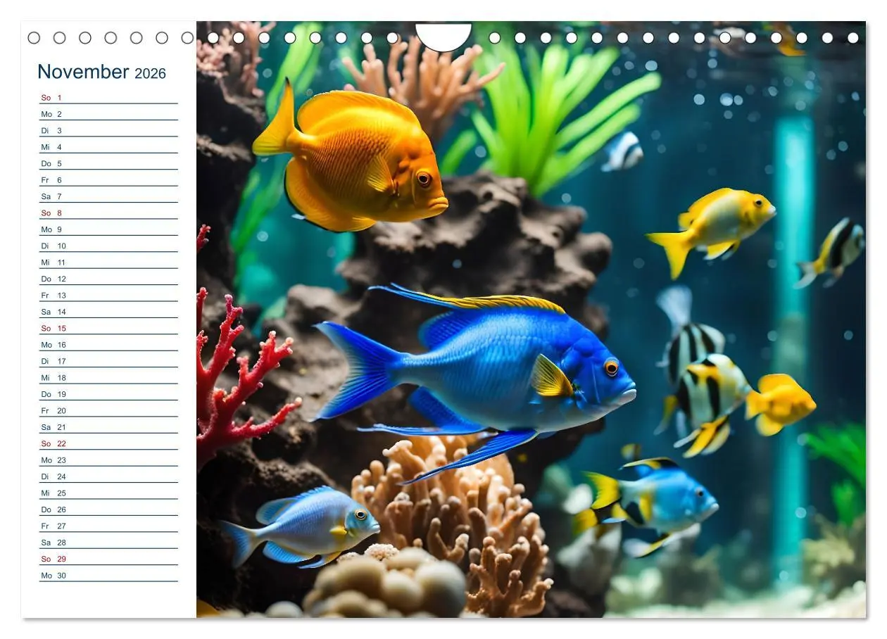 Bild: 9783457325896 | Aquarienzauber - Bunte KI Unterwasserwelten (Wandkalender 2026 DIN...