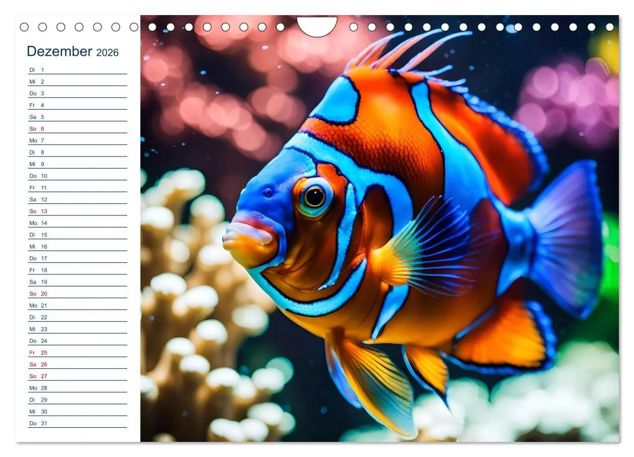 Bild: 9783457325896 | Aquarienzauber - Bunte KI Unterwasserwelten (Wandkalender 2026 DIN...