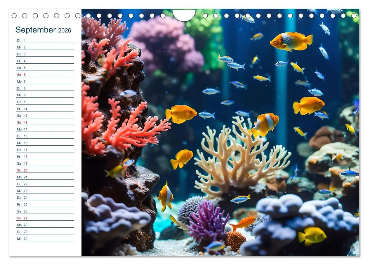 Bild: 9783457325896 | Aquarienzauber - Bunte KI Unterwasserwelten (Wandkalender 2026 DIN...