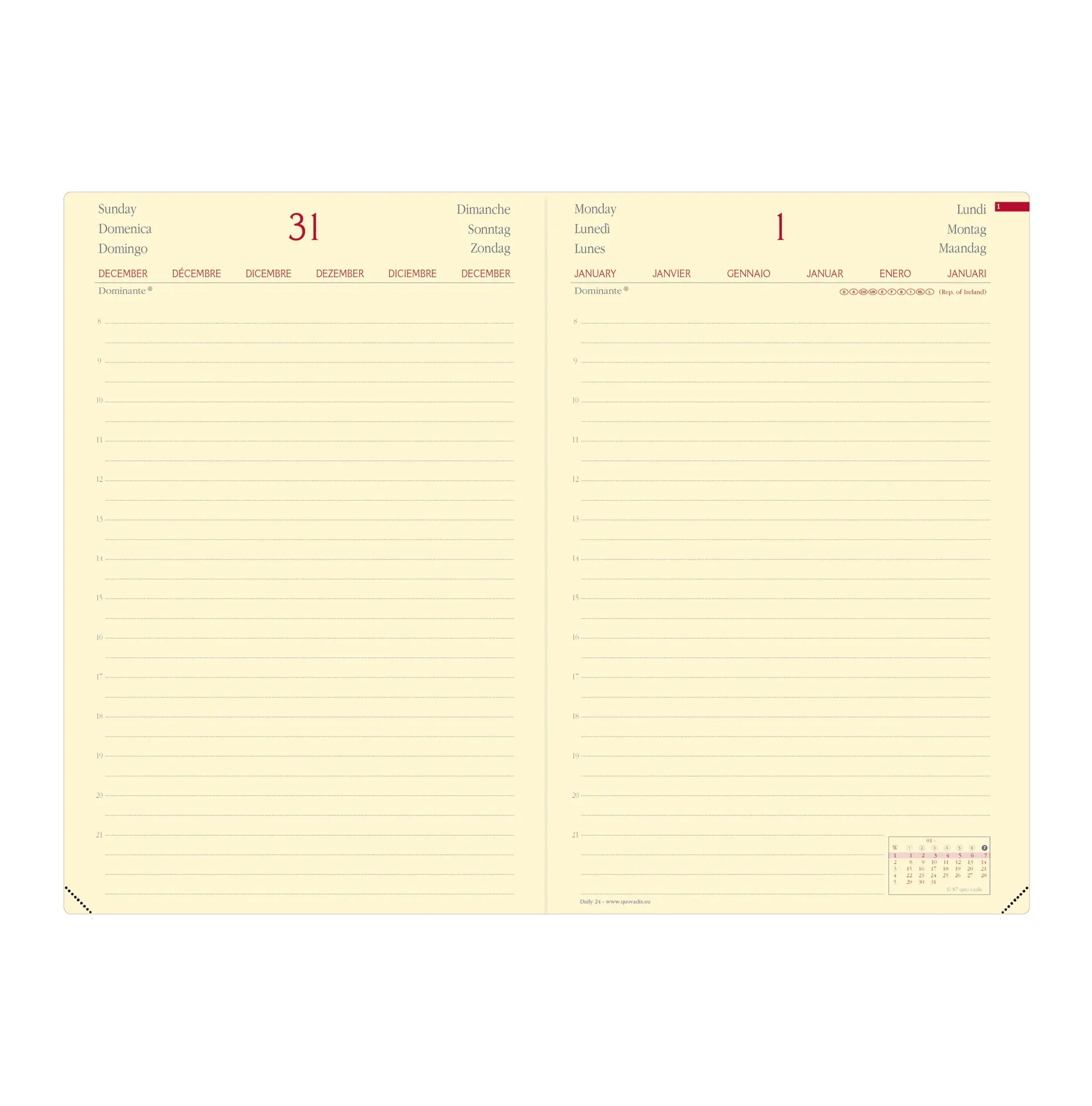 Bild: 3371010465996 | Daily 24 Brand Anthrazit 2027 | Kalender im Schreibtischformat | Vadis