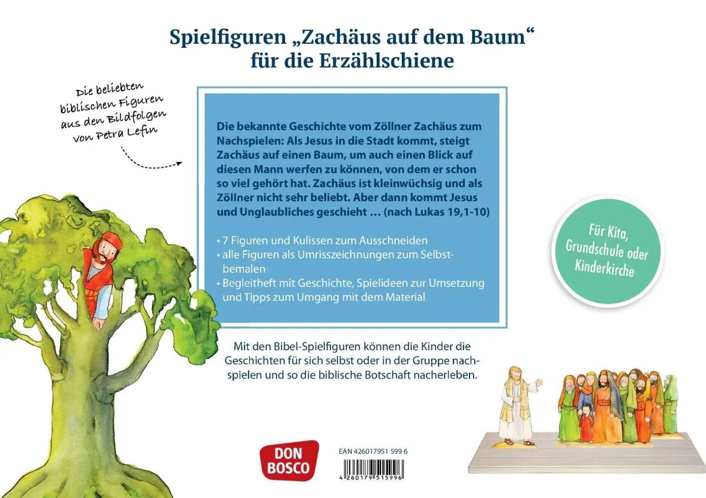 Bild: 4260179515996 | Zachäus auf dem Baum. Erzählschienen-Figurenset | Petra Lefin | 8 S.