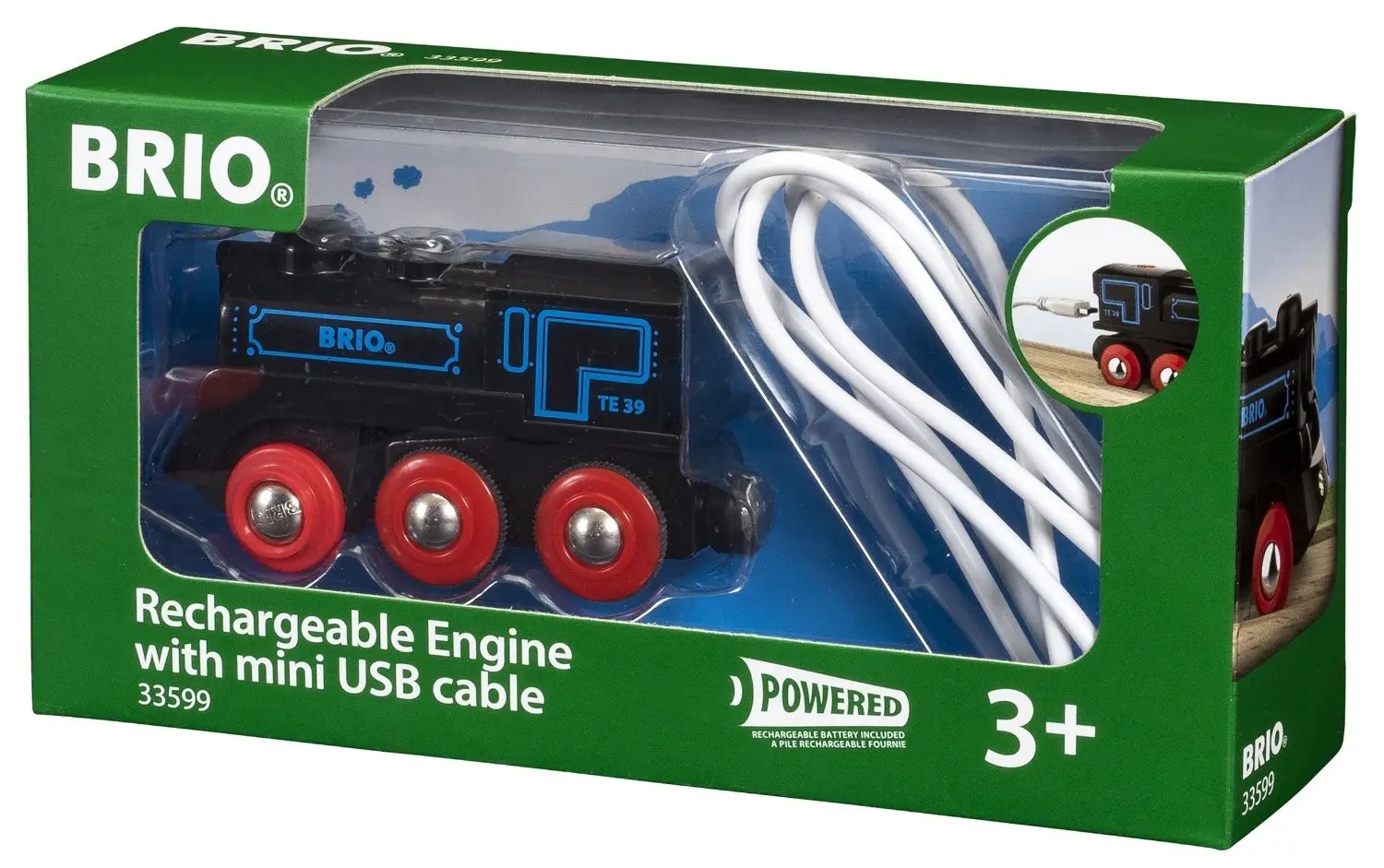 Cover: 7312350335996 | Schwarze Akku-Lok mit Mini-USB | BRIO® | Spiel | In Display-Karton