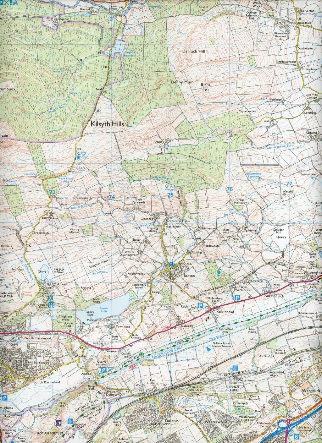 Bild: 9780319245996 | Campsie Fells | Ordnance Survey | (Land-)Karte | OS Explorer Map