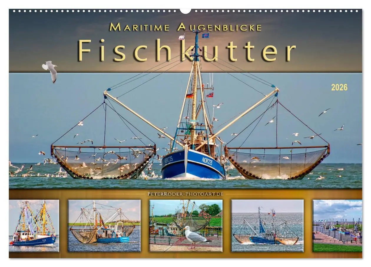 Cover: 9783457865996 | Maritime Augenblicke - Fischkutter (Wandkalender 2026 DIN A2 quer),...