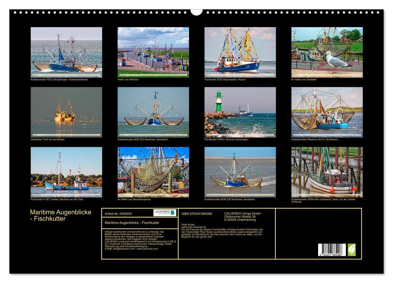 Bild: 9783457865996 | Maritime Augenblicke - Fischkutter (Wandkalender 2026 DIN A2 quer),...