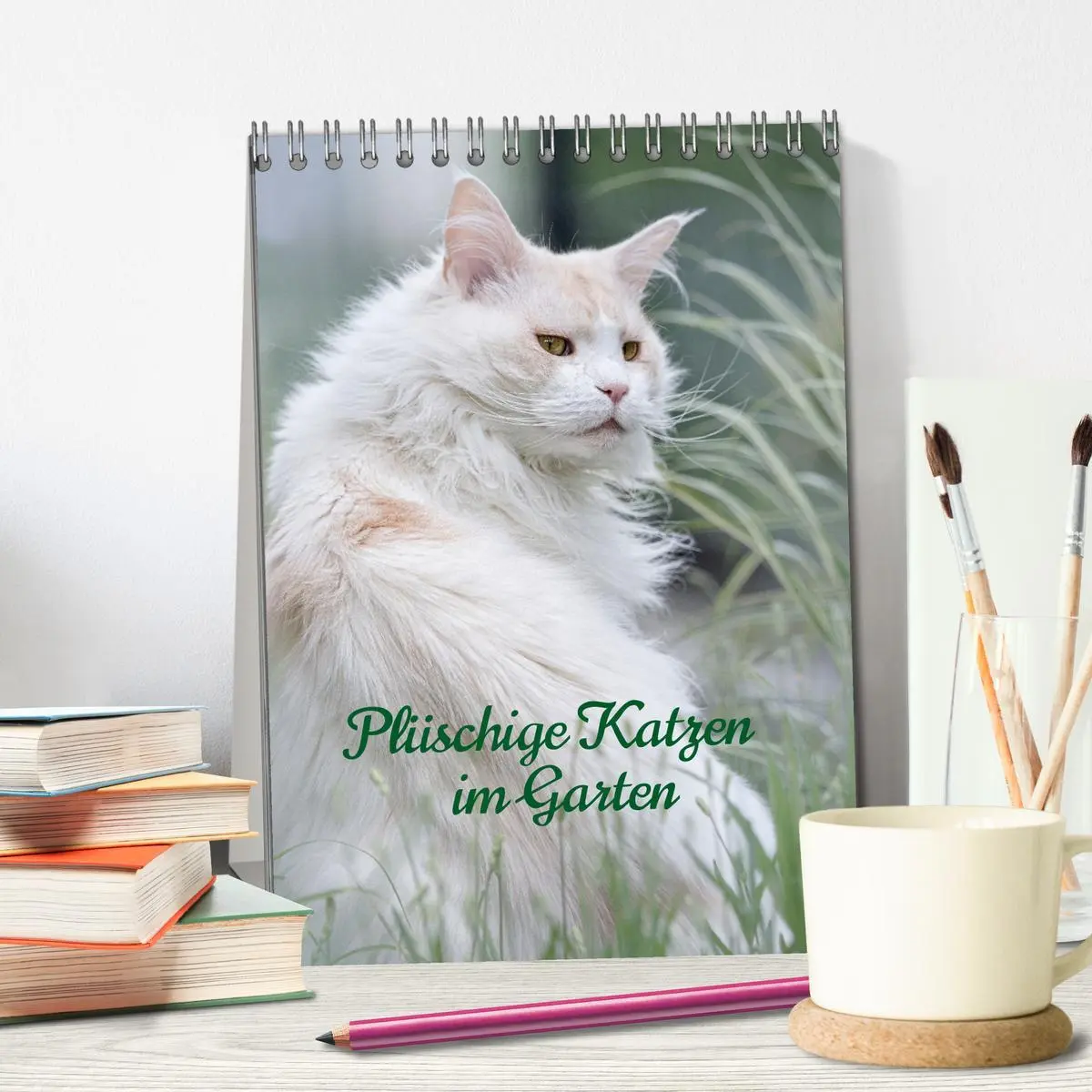 Bild: 9783516335996 | Plüschige Katzen im Garten (Tischkalender 2026 DIN A5 hoch),...
