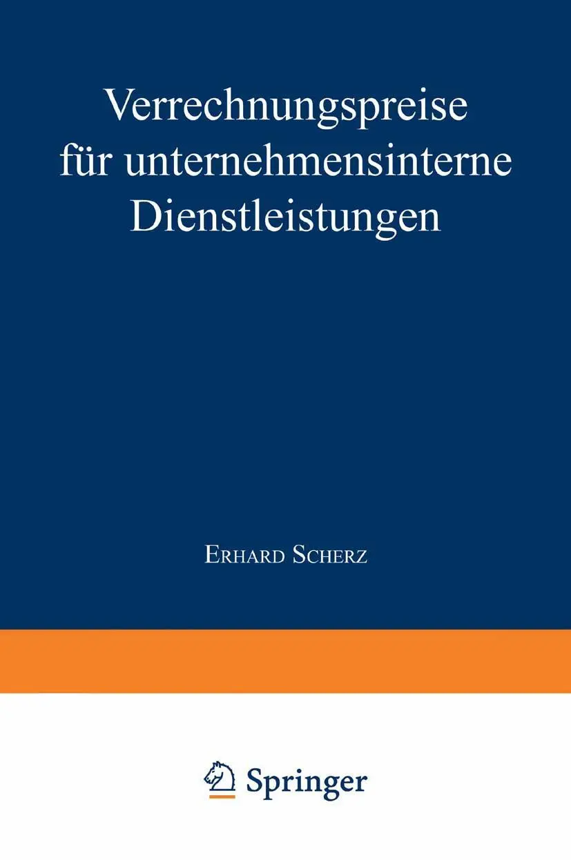 Cover: 9783824465996 | Verrechnungspreise für unternehmensinterne Dienstleistungen | Scherz
