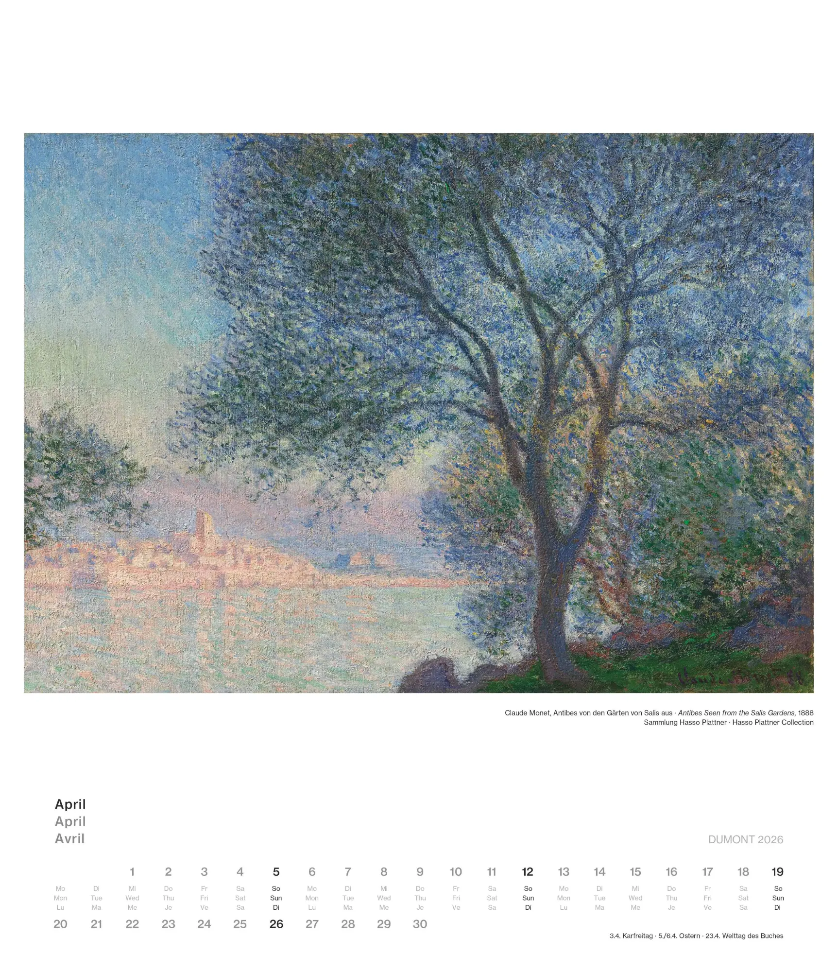 Bild: 4069095006096 | Impressionismus 2026 - Kunstkalender - Museum Barberini -...