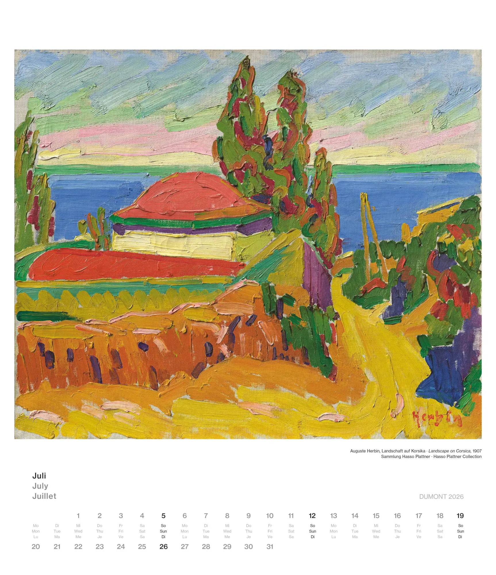 Bild: 4069095006096 | Impressionismus 2026 - Kunstkalender - Museum Barberini -...