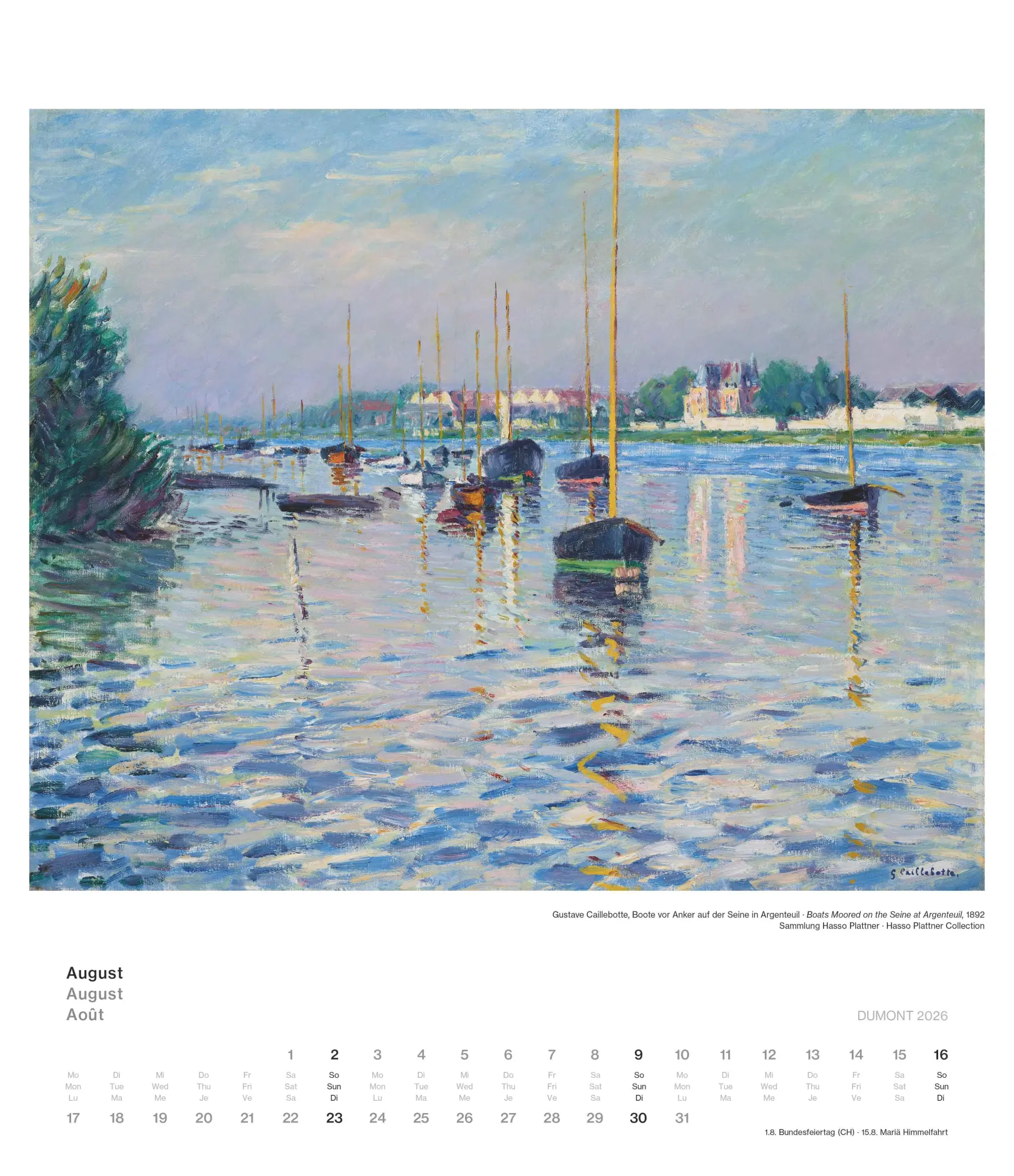 Bild: 4069095006096 | Impressionismus 2026 - Kunstkalender - Museum Barberini -...