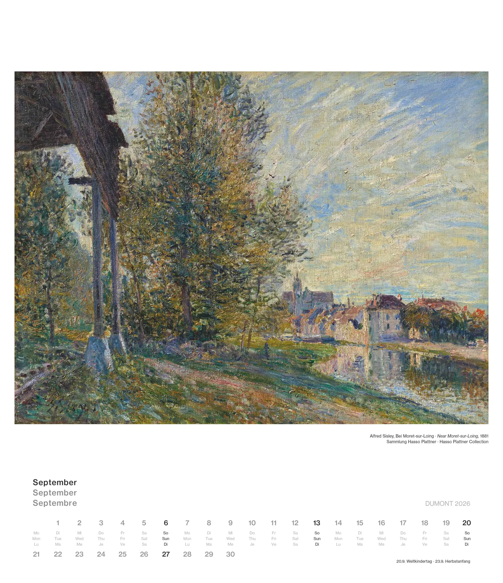 Bild: 4069095006096 | Impressionismus 2026 - Kunstkalender - Museum Barberini -...