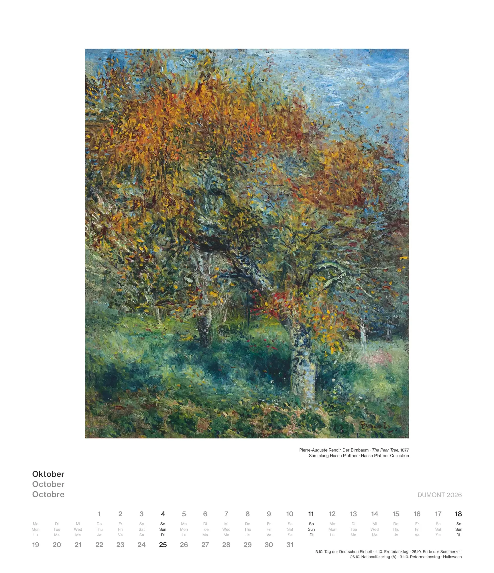 Bild: 4069095006096 | Impressionismus 2026 - Kunstkalender - Museum Barberini -...