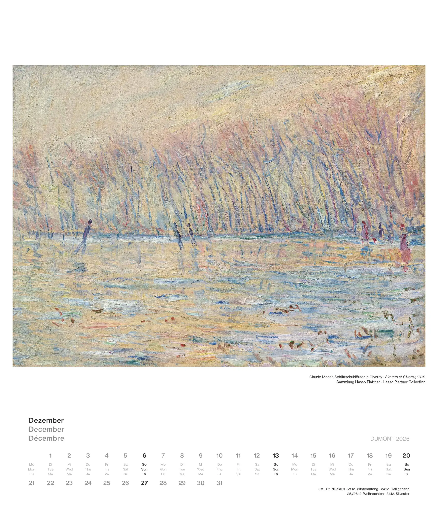 Bild: 4069095006096 | Impressionismus 2026 - Kunstkalender - Museum Barberini -...