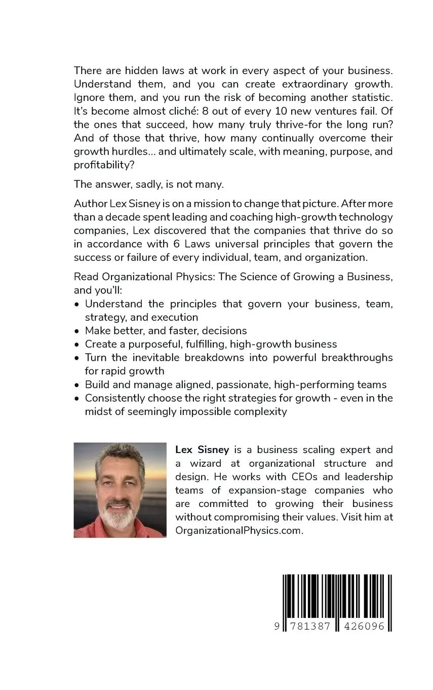 Rückseite: 9781387426096 | Organizational Physics | The Science of Growing a Business | Sisney