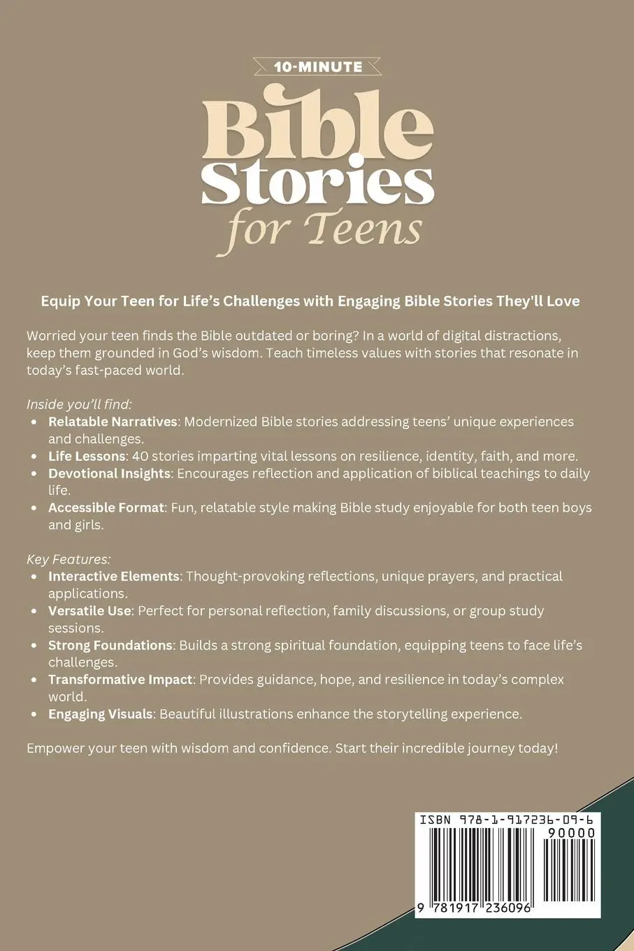 Rückseite: 9781917236096 | 10-Minute Bible Stories for Teens | Biblical Teachings | Taschenbuch