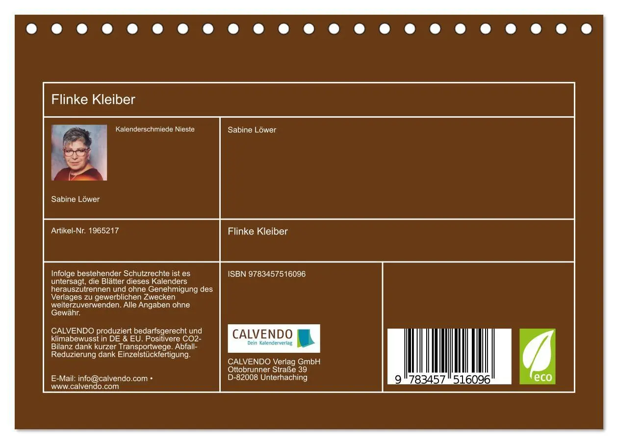 Bild: 9783457516096 | Flinke Kleiber (Tischkalender 2026 DIN A5 quer), CALVENDO...
