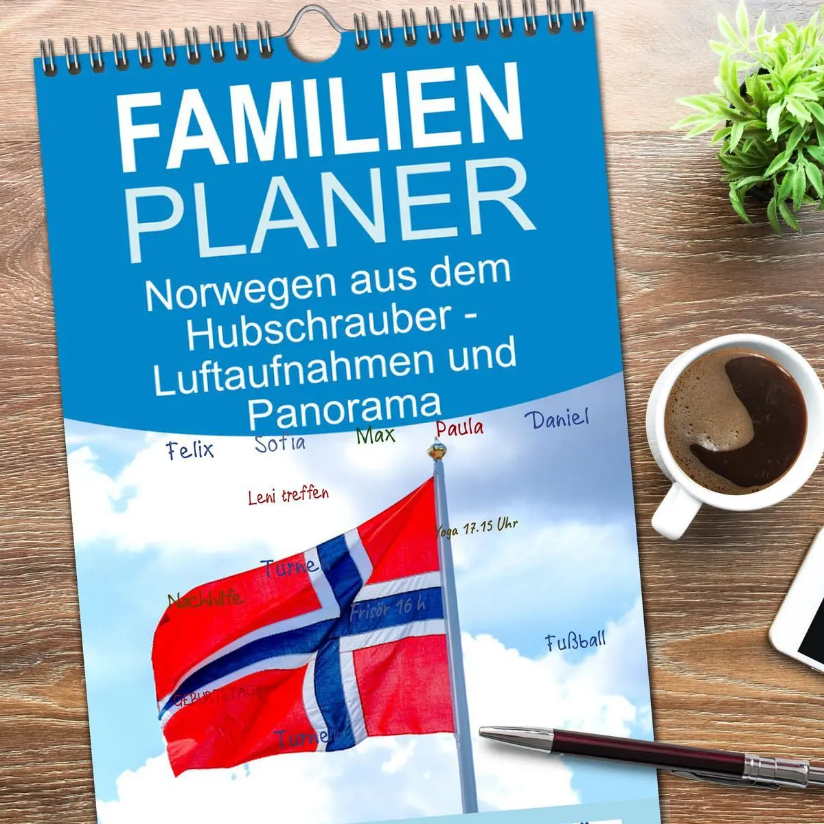 Bild: 9783516606096 | Familienplaner 2026 - Norwegen aus dem Hubschrauber - Luftaufnahmen...