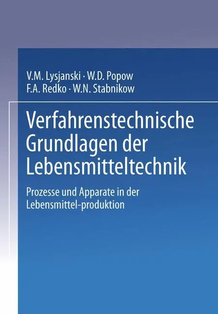 Cover: 9783642886096 | Verfahrenstechnische Grundlagen der Lebensmitteltechnik | Taschenbuch