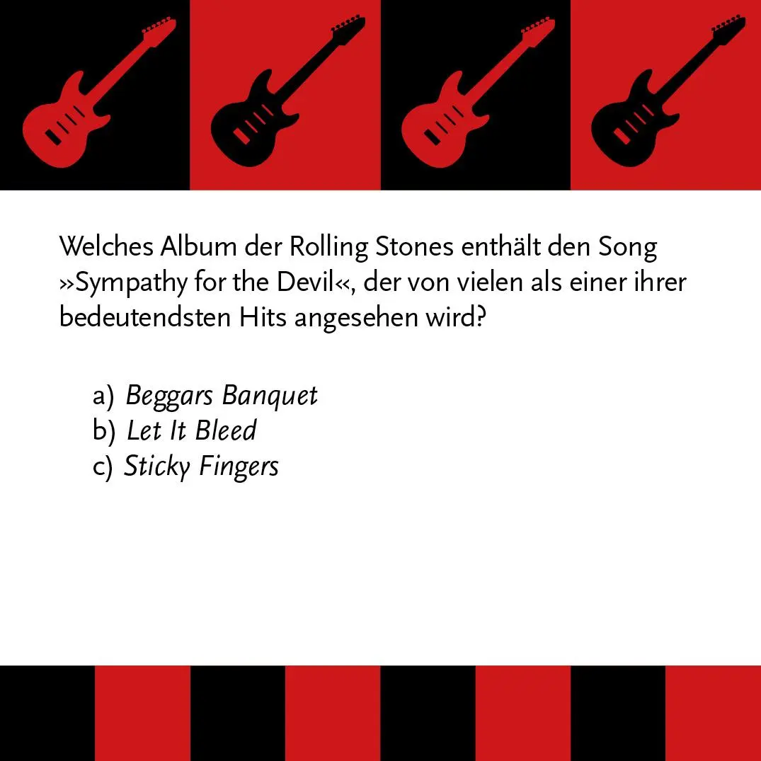 Bild: 9783747206096 | Das Rolling Stones-Quiz | Box mit 66 Spielkarten und Anleitung | Spiel