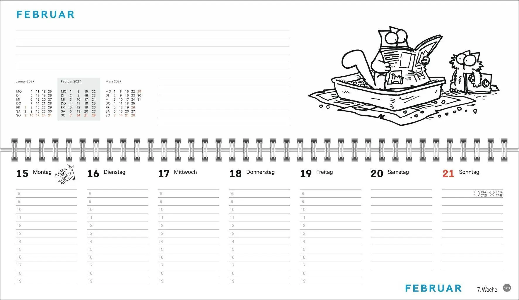 Bild: 9783756416196 | Simons Katze Büroplaner 2027 | Simon Tofield | Kalender | 112 S.