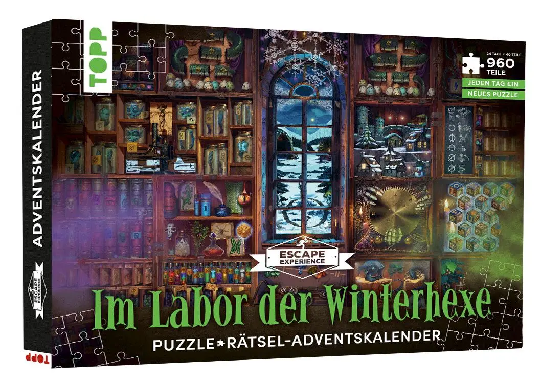 Cover: 4007742186296 | Puzzle-Rätsel-Adventskalender: Im Labor der Winterhexe - 24 Puzzles...