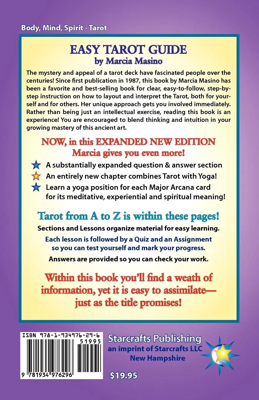 Rückseite: 9781934976296 | Easy Tarot Guide | Marcia Masino | Taschenbuch | Englisch | 2011