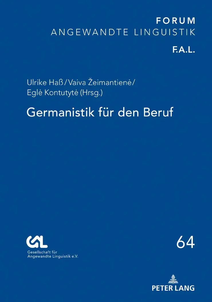 Cover: 9783631806296 | Germanistik für den Beruf | Ulrike Haß (u. a.) | Buch | Gebunden