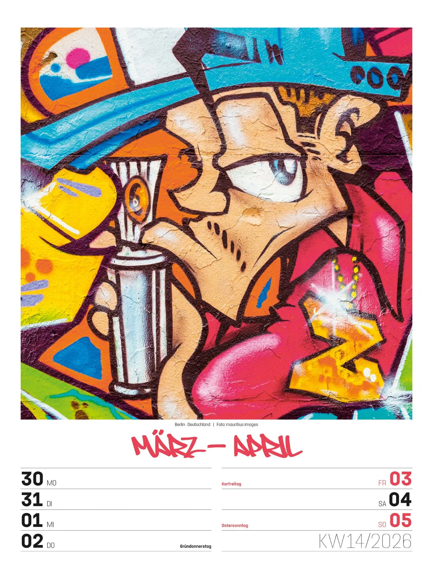 Bild: 9783838436296 | Street Art - Graffiti - Wochenplaner Kalender 2026 | GmbH | Kalender