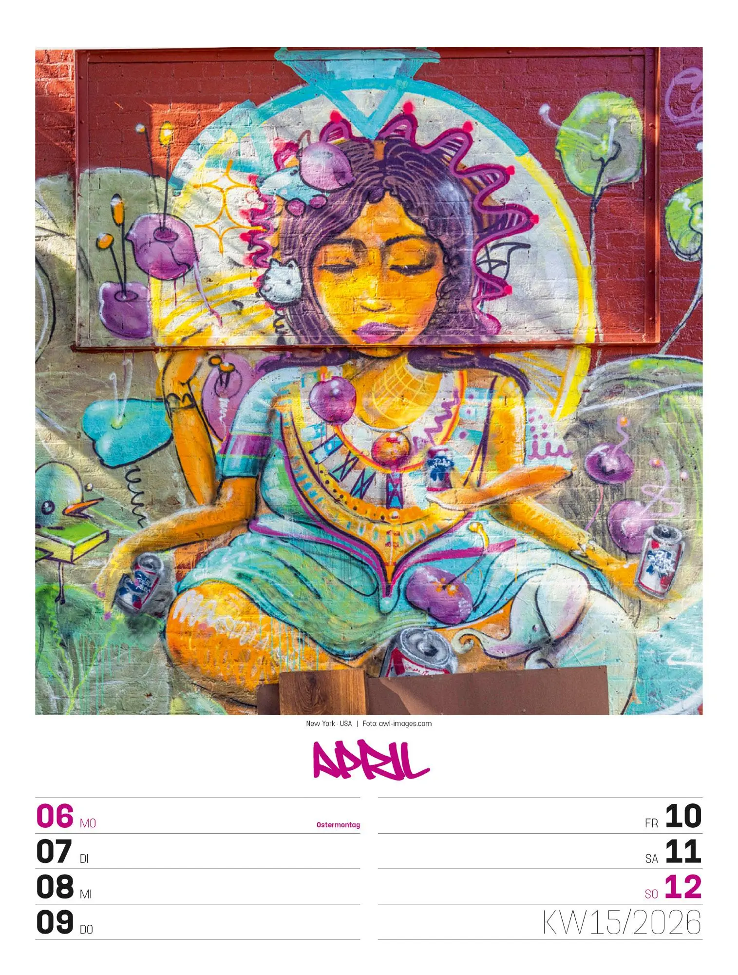 Bild: 9783838436296 | Street Art - Graffiti - Wochenplaner Kalender 2026 | GmbH | Kalender