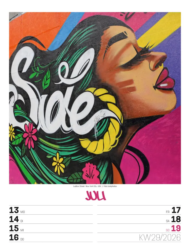 Bild: 9783838436296 | Street Art Wochenplaner Kalender 2026 | Ackermann Kunstverlag GmbH