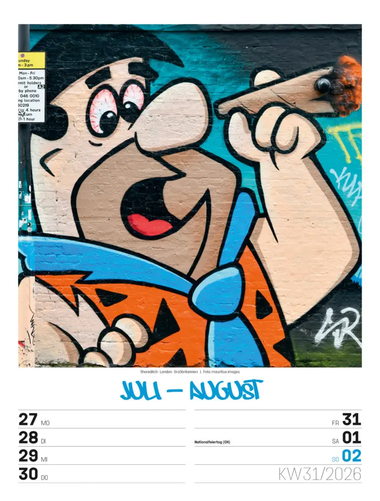 Bild: 9783838436296 | Street Art Wochenplaner Kalender 2026 | Ackermann Kunstverlag GmbH
