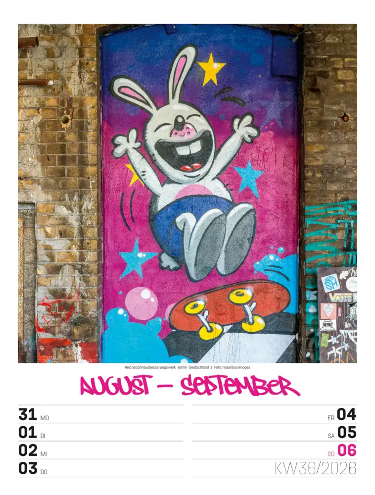 Bild: 9783838436296 | Street Art Wochenplaner Kalender 2026 | Ackermann Kunstverlag GmbH