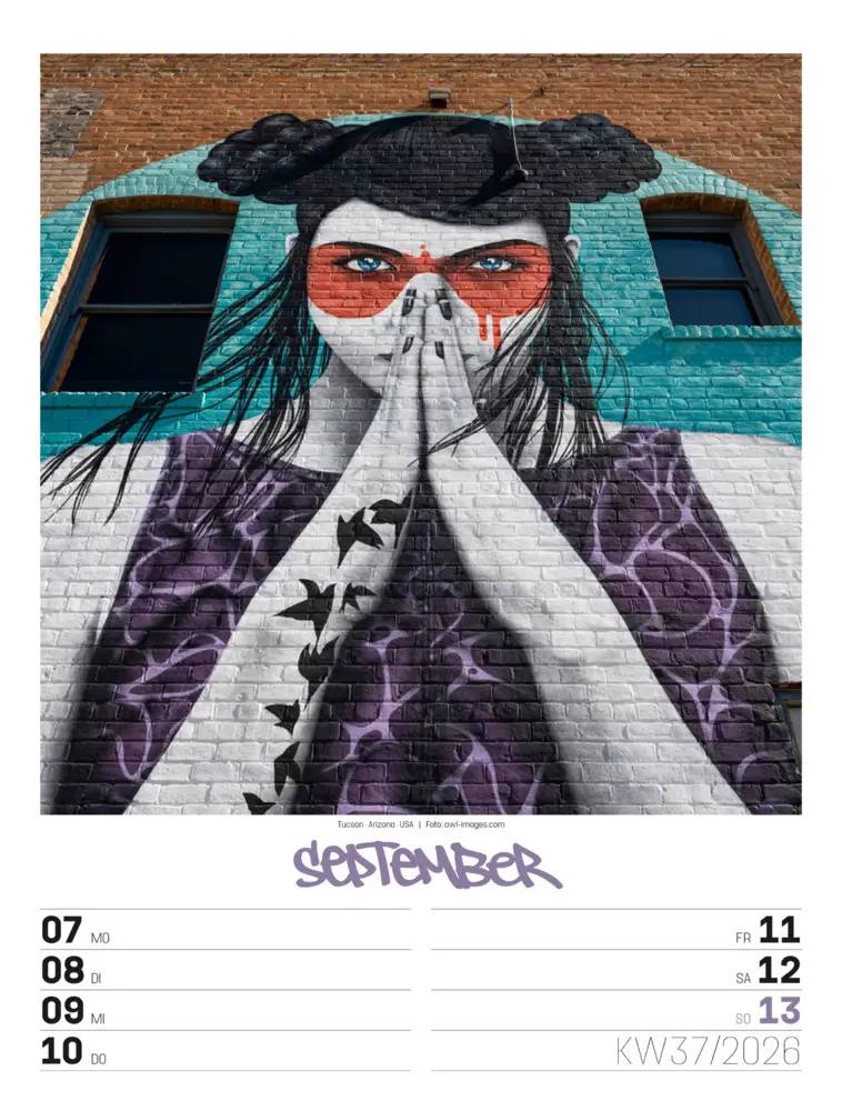 Bild: 9783838436296 | Street Art Wochenplaner Kalender 2026 | Ackermann Kunstverlag GmbH