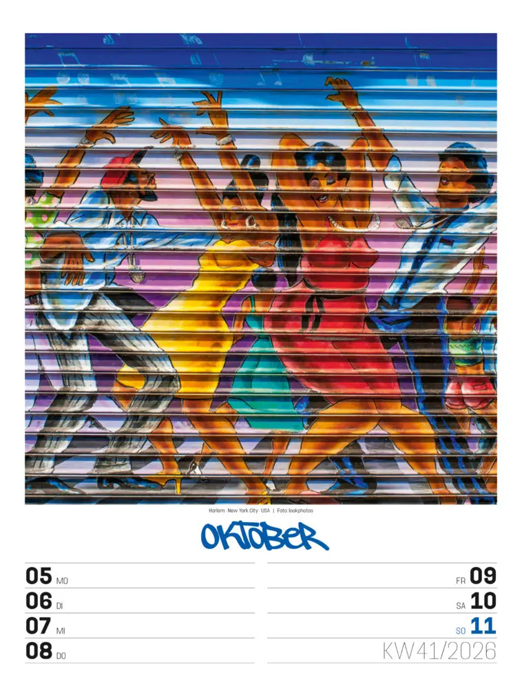 Bild: 9783838436296 | Street Art Wochenplaner Kalender 2026 | Ackermann Kunstverlag GmbH